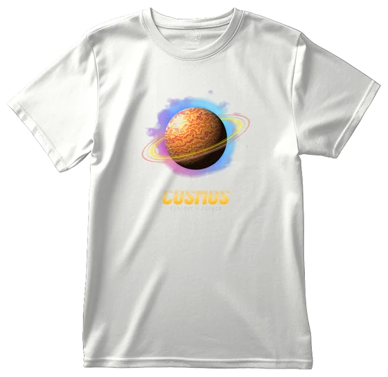 Camisa branca com estampa em halftone
